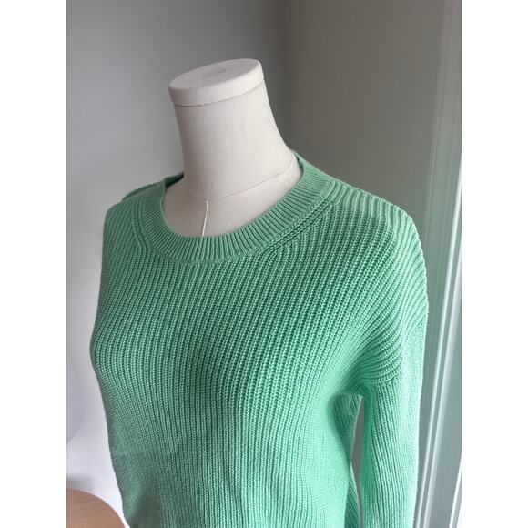 GAP Seafoam Green Knit Crew Neck Sweater Womens XS Cotton - Picture 5 of 9
